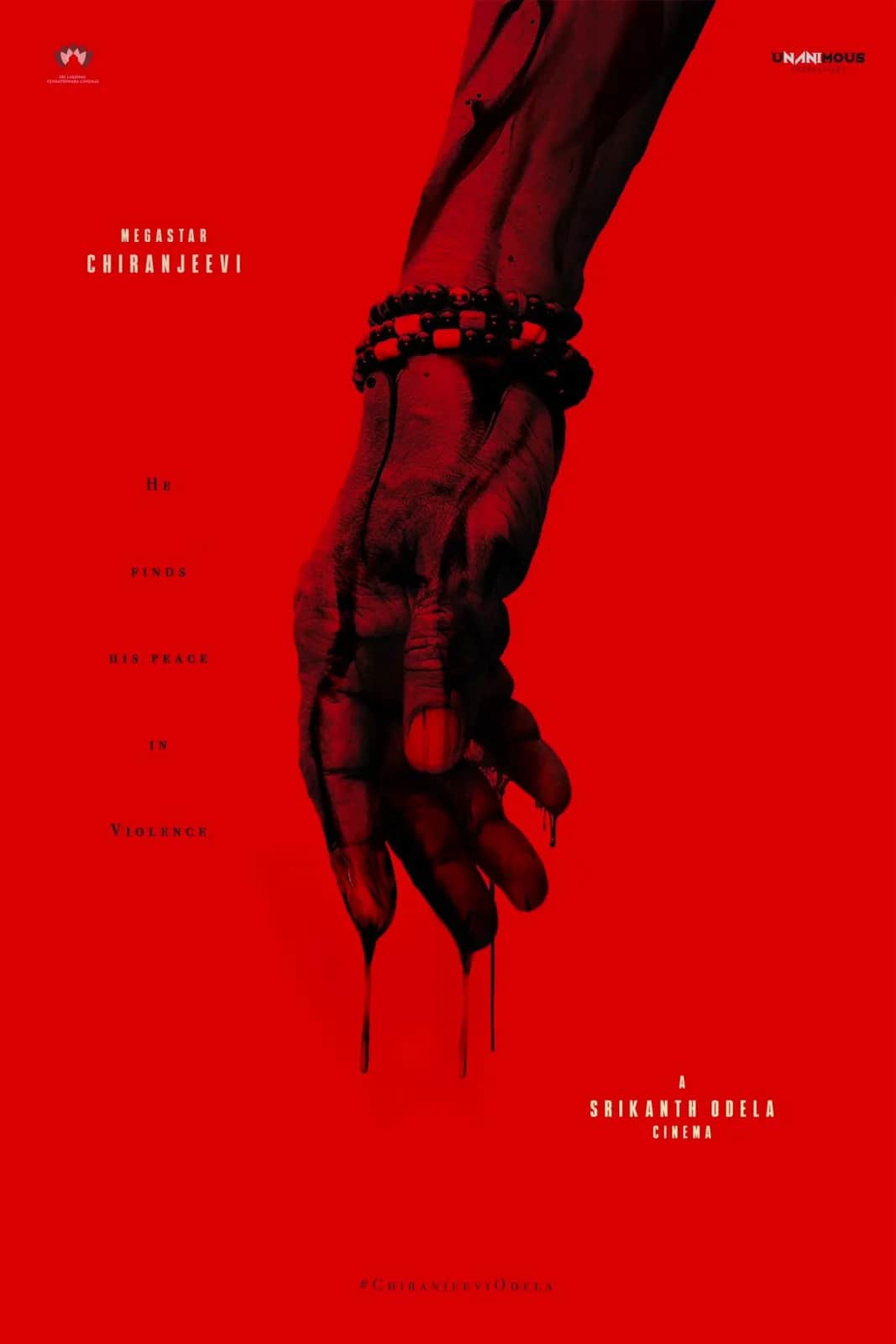 โปสเตอร์ ภาพยนตร์จิรันจีวีและศรีกันต์ โอเดลา ที่ยังไม่มีชื่อ